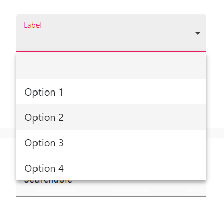 Material Style Dropdown
